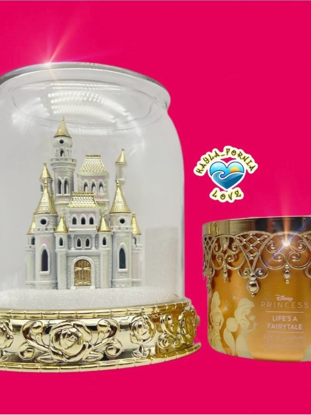 Dreams Do Come True 👑 Disney Princess Castle Cloche + Life's a Fairytale Candle